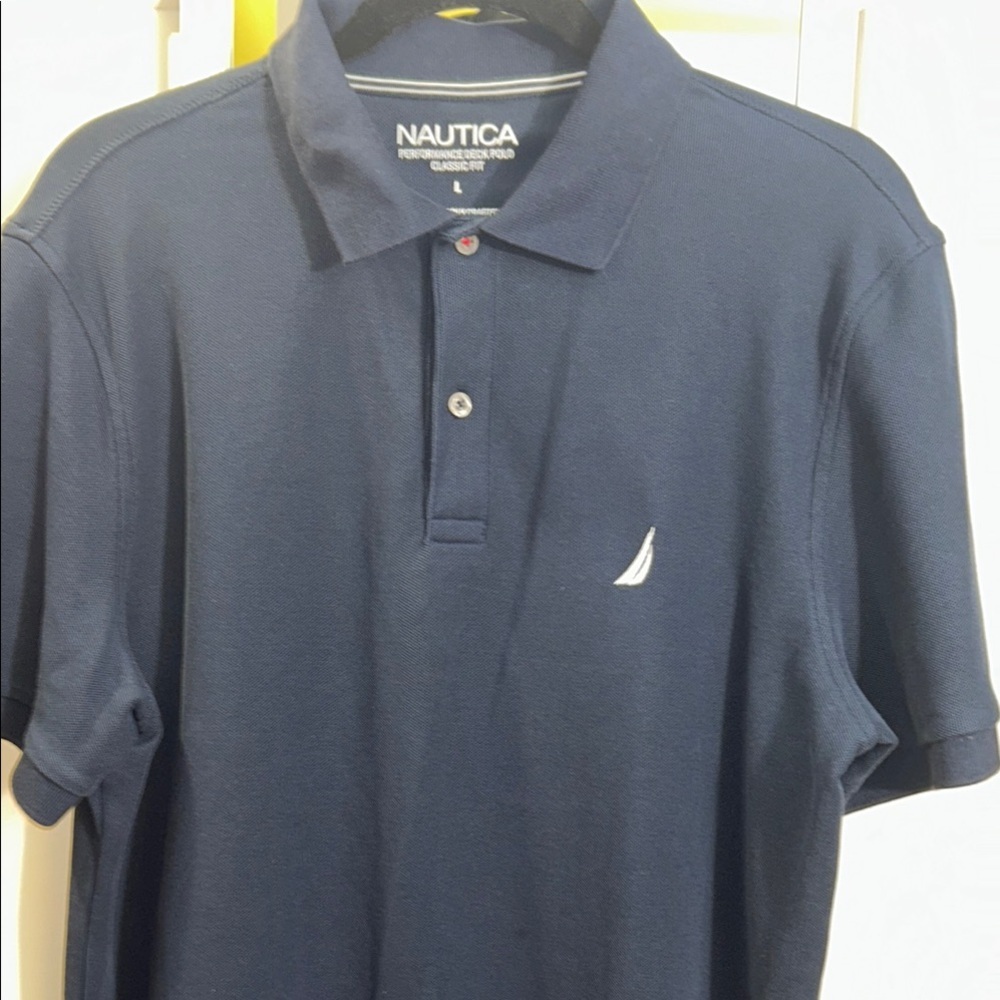 Nautica Men's Navy Polo Shirt worn once before great shape - Picture 5 of 7
